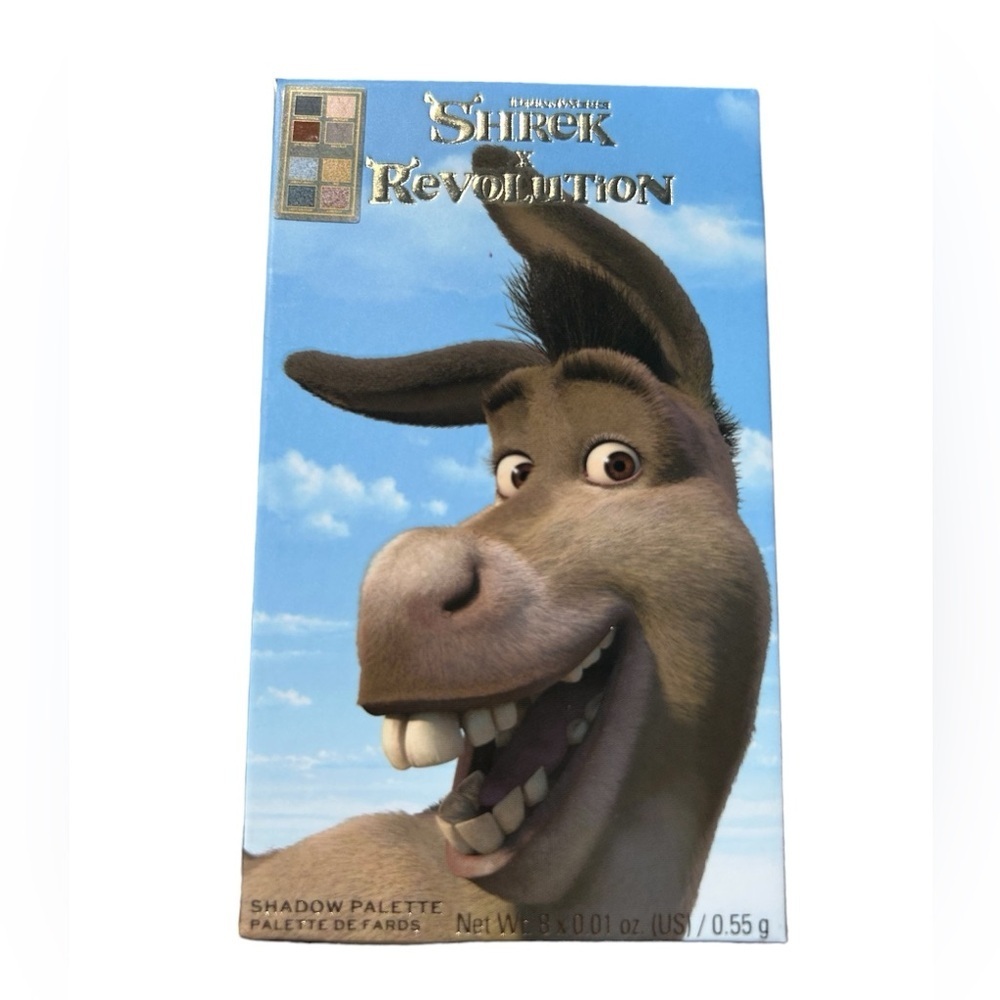 Shrek x Make-up Revolution Donkey On The Edge eyeshadow palette new in box